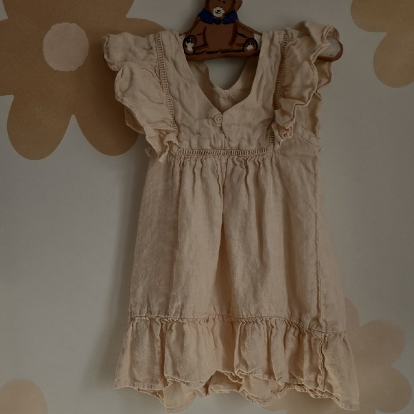 Zara Charming Cream Ruffle Toddler Dress - Picture 5 of 5
